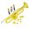 TIGER Trompete gelb - Plastiktrompete gelb